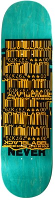 Black Label Shredded Barcode 8.5 Skateboard Deck - teal - view large