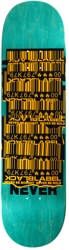 Black Label Shredded Barcode 8.5 Skateboard Deck - teal