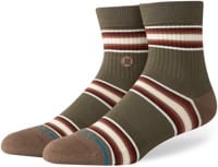 Stance Hill Top Quarter Sock - dark green