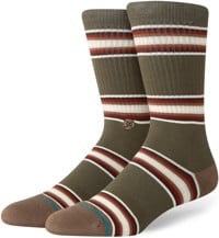 Stance Hill Top Crew Sock - dark green