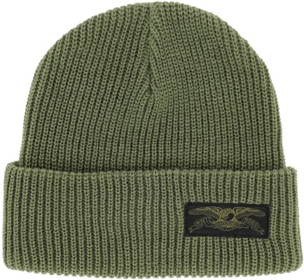 Anti-Hero Stock Eagle Label Cuff Beanie - olive/black - view large