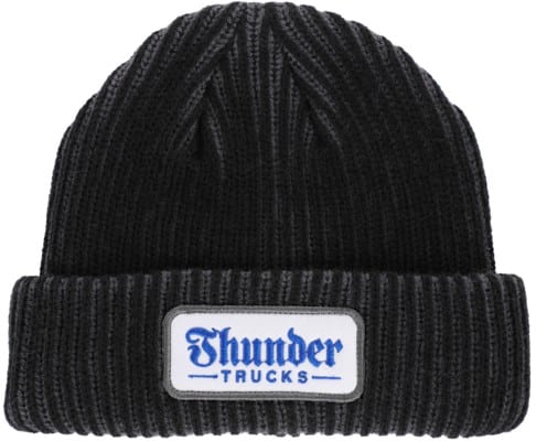 Thunder Script Patch Beanie - black/charcoal/blue - view large