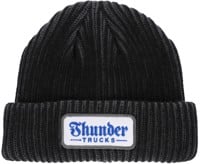 Thunder Script Patch Beanie - black/charcoal/blue