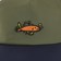 Krooked Mermaid Fish Snapback Hat - olive/navy - front detail