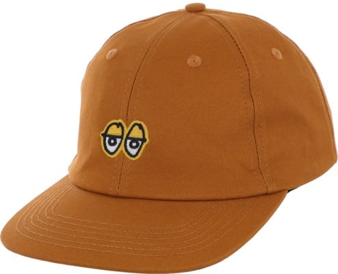 Krooked Eyes Strapback Hat - tan/yellow - view large