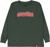 Spitfire Kids Demonseed Script L/S T-Shirt - forest green/red-black-white