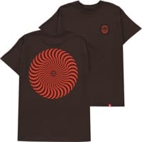 Spitfire Classic Swirl Overlay T-Shirt - dark chocolate/red-black