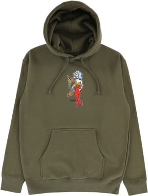 Krooked Mermaid Hoodie - army - view large