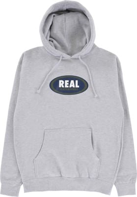 Real Oval Hoodie - grey heather/navy-olive-white - view large