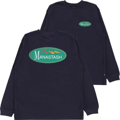 Manastash Hemp Original Logo L/S T-Shirt - navy - view large