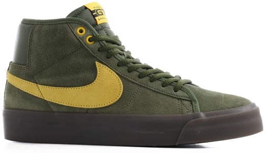 Nike SB Zoom Blazer Mid - Quickstrike Skate Shoes - (anti-hero) rough green/amarillo-rough green - view large