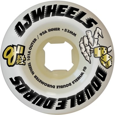 OJ Double Duro Mini Combo Skateboard Wheels - white/white (101a/95a) - view large