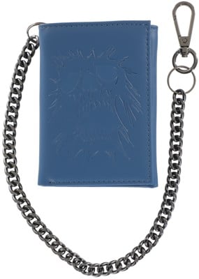 Loosey Embossed Blue Bi-Fold Chain Wallet - navy - view large