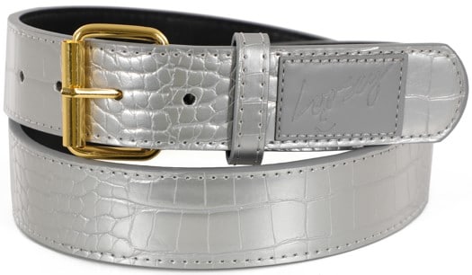 Loosey Croc Skin Belt - silver - view large