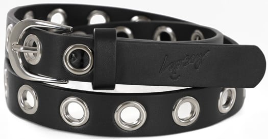 Loosey Mini Grommet Belt - skinny black - view large