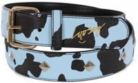 Loosey Studded Cow Belt - baby blue