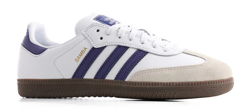 Adidas Samba ADV Cloud White Collegiate Purple Gold Metallic 10