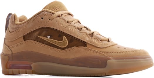 Nike SB Air Max Ishod Skate Shoes - flax/wheat-flax-safety orange - view large