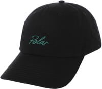 Polar Skate Co. Varsity Logo Sai Strapback Hat - black/emerald