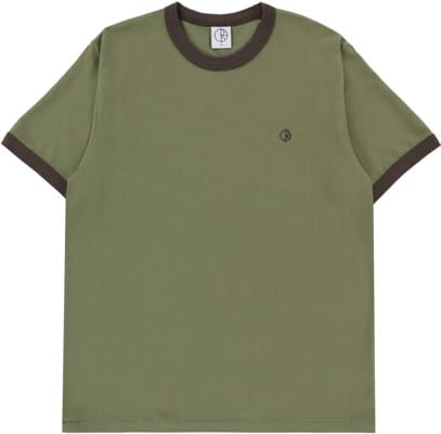 Polar Skate Co. Ringer T-Shirt - army green/brown - view large