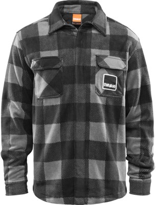 Thirtytwo Rest Stop Fleece Zip Up Shirt - black/charcoal - view large