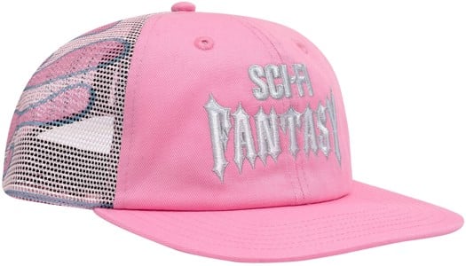 Sci-Fi Fantasy Biker Logo Trucker Hat - pink - view large