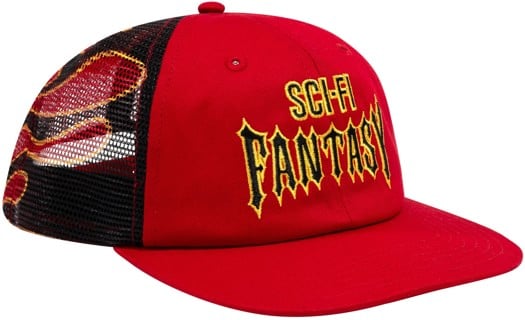 Sci-Fi Fantasy Biker Logo Trucker Hat - red - view large