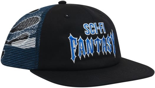 Sci-Fi Fantasy Biker Logo Trucker Hat - black - view large