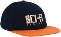 Sci-Fi Fantasy Display Snapback Hat - navy/orange