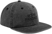 Sci-Fi Fantasy Washed Logo Snapback Hat - black