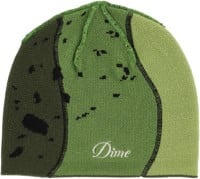 Dime Reverse Stitch Skully Beanie - green