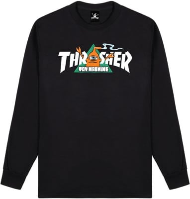 Thrasher Toy Machine Vortex L/S T-Shirt - black - view large