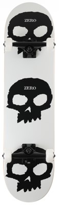 Zero 3 Skulls 8.0 Complete Skateboard - glow in the dark - view large