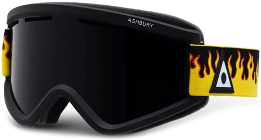 Ashbury Blackbird Goggles + Bonus Lens - yellow flame/dark smoke lens + yellow lens - view large