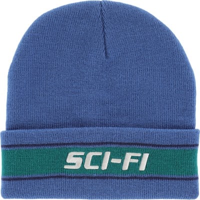 Sci-Fi Fantasy Stripe Fold Logo Beanie - blue - view large