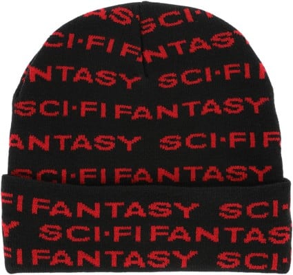 Sci-Fi Fantasy Repeat Logo Beanie - black - view large