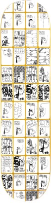 Fucking Awesome Dill Wanto Stickers 8.18 Skateboard Deck - yellow - view large