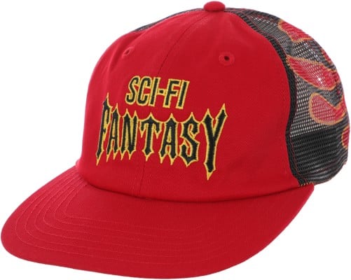 Sci-Fi Fantasy Biker Logo Trucker Hat - red - view large