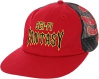 Sci-Fi Fantasy Biker Logo Trucker Hat - red