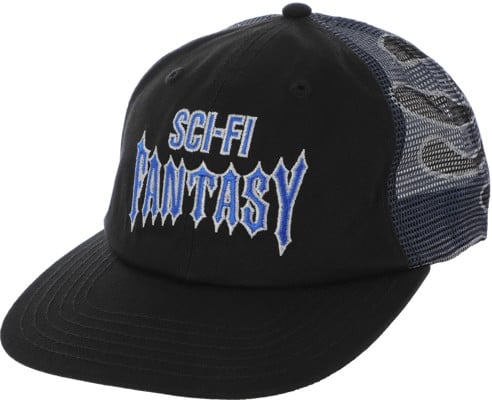 Sci-Fi Fantasy Biker Logo Trucker Hat - black - view large