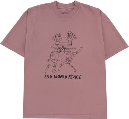 Turtle Island Mind Expansion LSD World Peace T-Shirt - mauve - view large