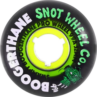 Snot Swampy Gators OG Shape Skateboard Wheels - black/clear yellow core (99a) - view large