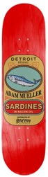 Bacon Skateboards Mueller Sardines 8.25 Skateboard Deck - red