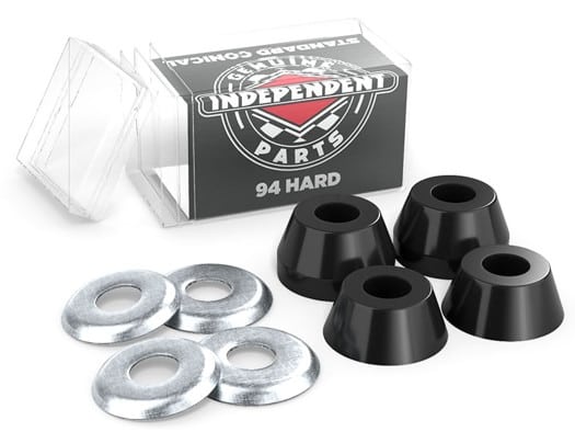 Independent Genuine Conical Cushions Skateboard Bushings (2 Truck Set) - black (hard) - view large