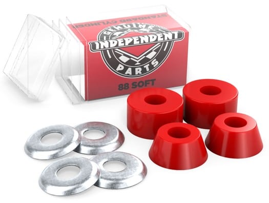 Independent Genuine Cylinder Cushions Skateboard Bushings (2 Truck Set) - red (soft) - view large