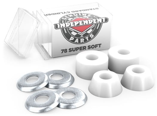 Independent Genuine Cylinder Cushions Skateboard Bushings (2 Truck Set) - white (super soft) - view large