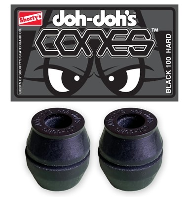 Shortys Doh Doh's Quad Pack Cones Skate Bushings (2 Truck Set) - black - view large