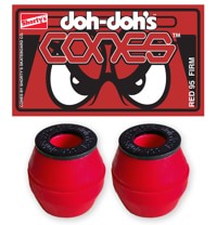 Shortys Doh Doh's Quad Pack Cones Skate Bushings (2 Truck Set) - red