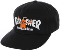 Thrasher Toy Machine Sect Snapback Hat - black