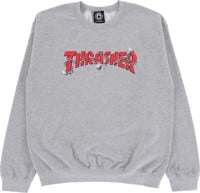 Thrasher Chains By Daniel Shepard Crew Sweatshirt - sport grey